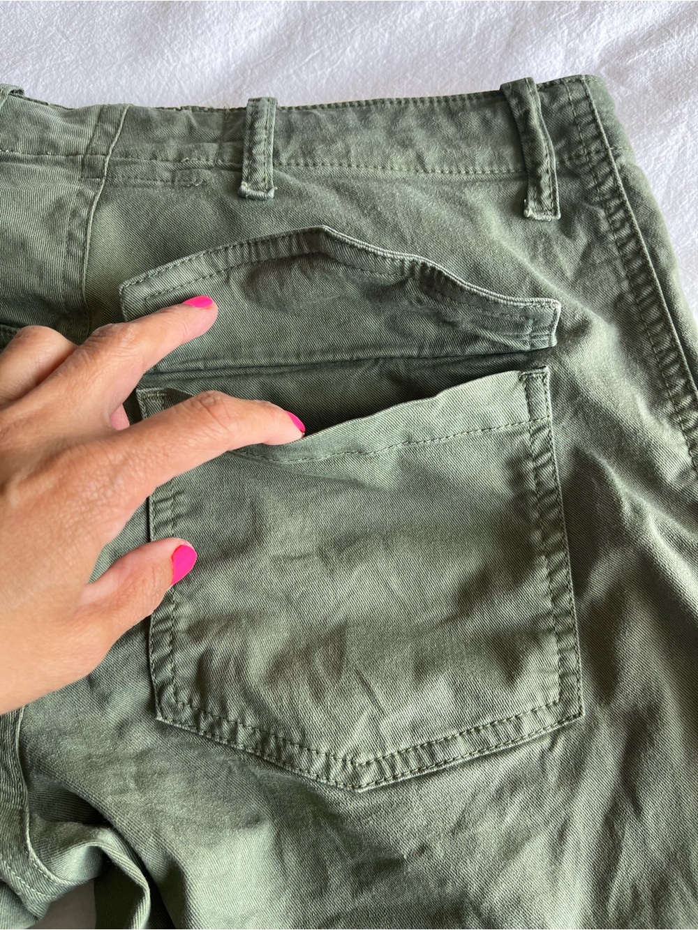 Nili Lotan Shon Cropped French Military Pants Army Green Size 4 Gorpcore Utility - Picture 16 of 16